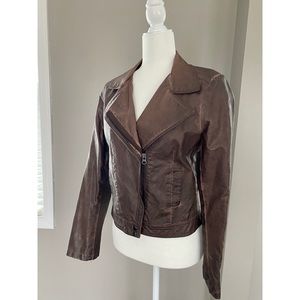Pleather Brown Jacket